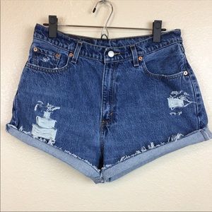 Vintage Levi's Distressed High Waist Cut Off Short